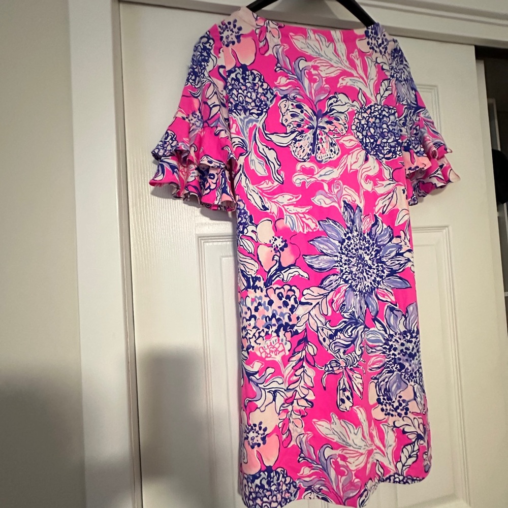 Lilly Pulitzer Pink Tropics Sun Drenched Lula Dress Size XXS